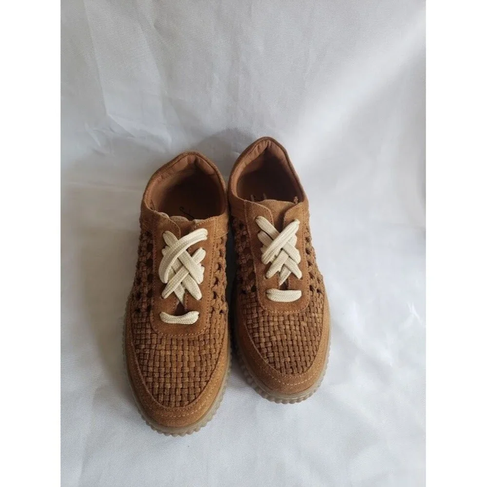 Free People Wimberly Woven Sneakers - Brown - Womens size 6.5 - NEW